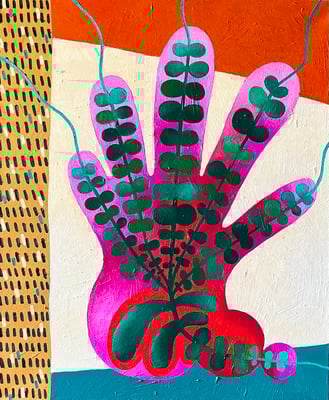 Leidenschaft, 50 x60 cm. Öl Acryl auf Leinwand,© Sonja Rieser