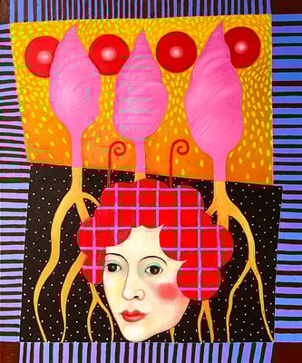 Fühler ausstrecken. 50x60cm. Öl auf Leinwand 2025