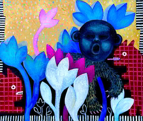 Bad days. Öl auf Leinwand 50x60cm.©Sonja Rieser 2023