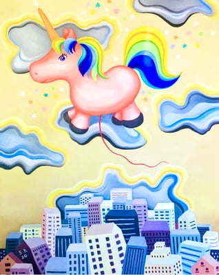 die Lüge. Öl auf Leinwand 70x90 cm