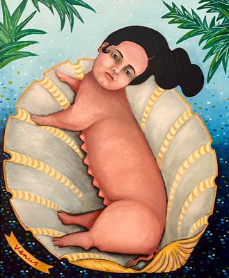 Venus das Muttertier.50x60cm. Öl auf Leinwand 2025