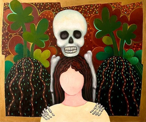 Gesichtslos. 50x60cm. Öl auf Leinwand 2025