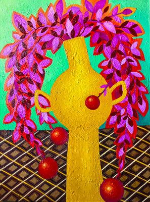 4.Vase Öl auf Leinwand 60x80cm. ©Sonja Rieser 2023