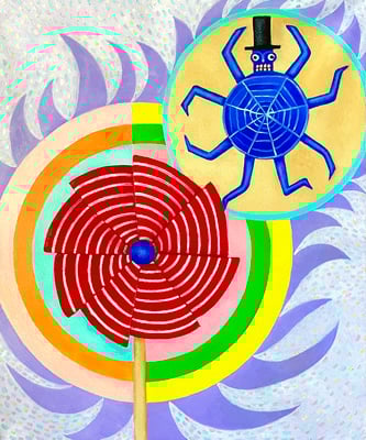 Sturmwarnung für Spiderman.50x60cm. ©Sonja Rieser 2022