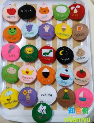 アルファベットを覚えるフェルトの知育釣りおもちゃ