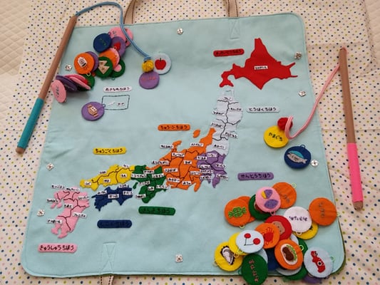日本地図を覚える釣りおもちゃ