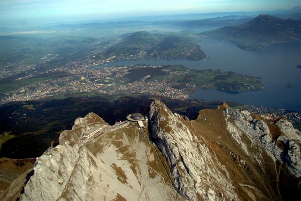 Pilatus Sicht aus Hubschrauber