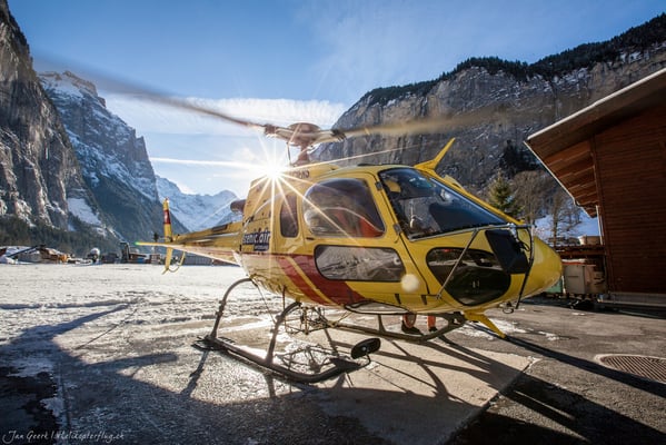 Helikopterflug  Jungfraujoch
