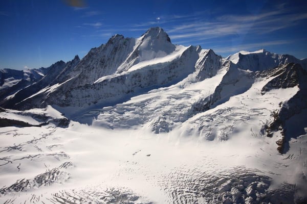 Gletscherlandung Helikopterflug