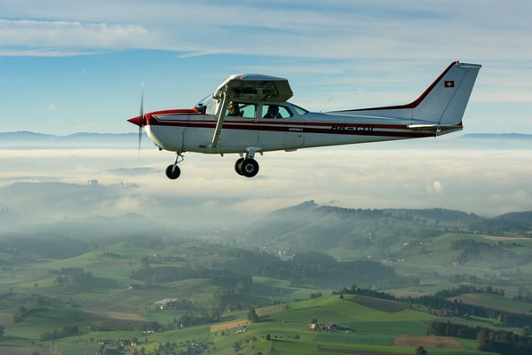 Chessna in der Luft 
