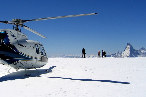 Gletscherlandung Helikopter