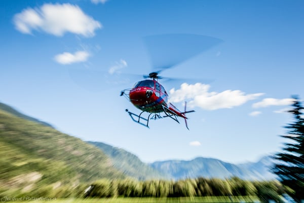 Helikopter Landeanflug