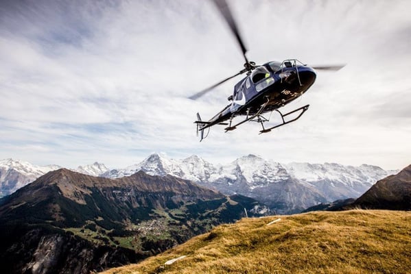 Helikopter aus einer anderen Perspektive 