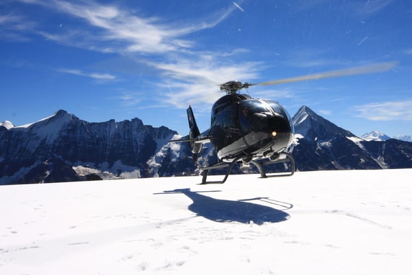 Geltscherlandung Helikopterflug 