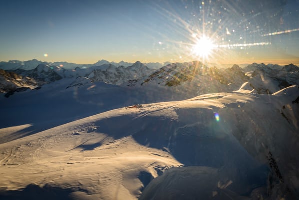 Helikopter Gletscherlandung