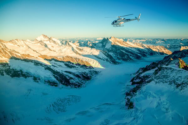 Helikopter Aletschgletscher