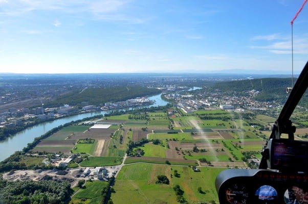 Rhein Helikopterflug