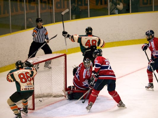 アイスバックス上野選手の1点目