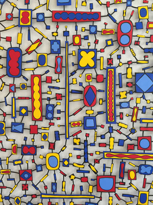 East Orange Boogie Woogie 2016 (detail) Acrylic on steel 47 x 64"