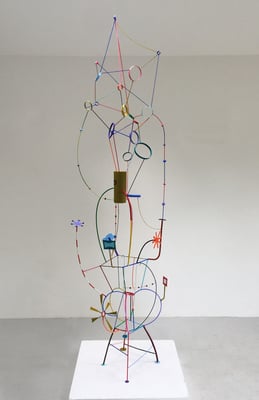 Radio Shak 2017,   Acrylic on welded steel and epoxy  99x27x24"