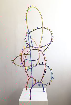 Coaster 2014,  Acrylic on welded steel, 64 x 30 x 40"