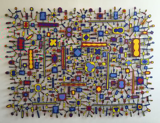 East Orange Boogie Woogie 2016, Acrylic on steel 47 x 64" (Private collection)