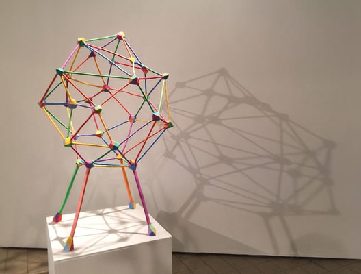 Chair 2013, Acrylic on plaster, styrofoam and welded steel,   50 x 20 x 22"