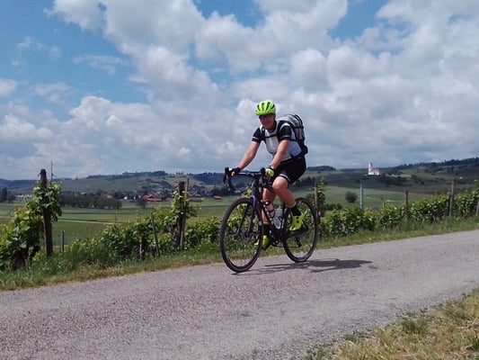 Mit dem Gravelbike unterwegs in den Hallauer Reben