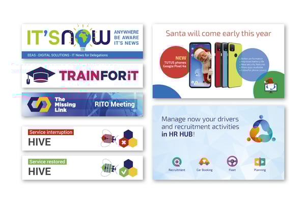 Newsletter Headers and TV Signage