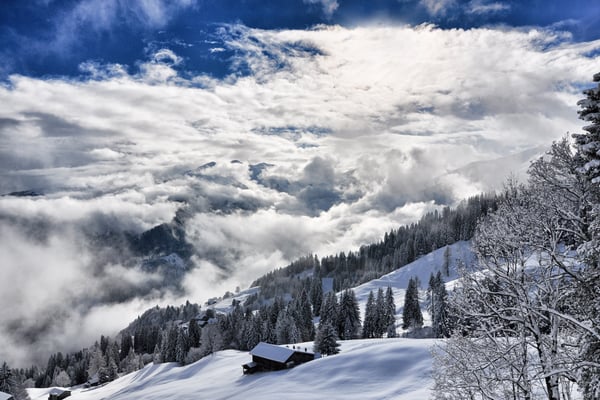 Blick vom Furnerberg in Richtung Klosters.