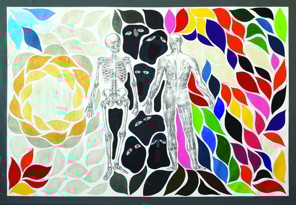 "Miedo a los cambios" - Serie Los Miedos - 135 x 200 cm - Técnica mixta - 2014