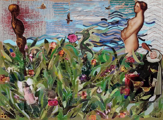 "Percepciones" - Serie Los Miedos - 56 x 76 cm - Collage - 2009