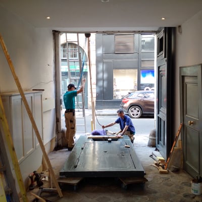 Préparatifs à la pose