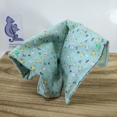 Sac à masques, la pochette et le sachet sont amovibles - Le Chaton et sa Poulette