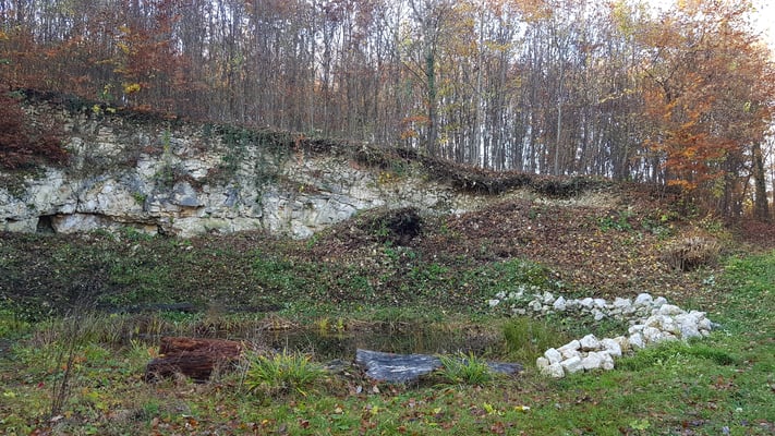 Fertig gepflegte Grube