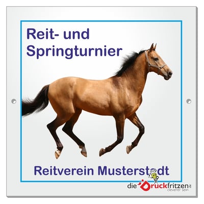 Stallplaketten - quadratisch - spitze Ecken - 150 x 150 mm