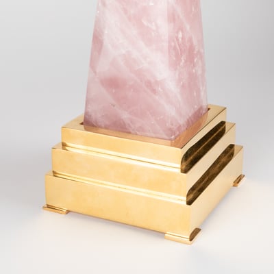 AIKO I ROSE QUARTZ LAMP BY ALEXANDRE VOSSION