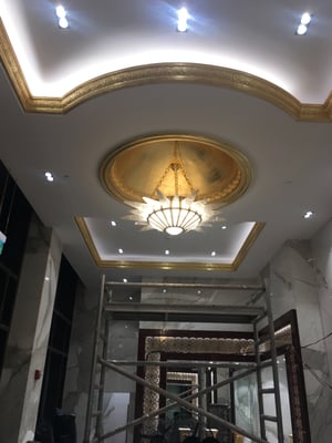 ROCK CRYSTAL CHANDELIER .AL-JAZEERA PERFUMES.DOHA .QATAR