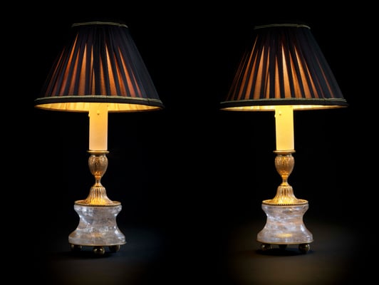 rock crystal lamps by Alexandre VOSSION