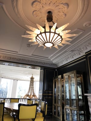 ROCK CRYSTAL CHANDELIER.LONDON