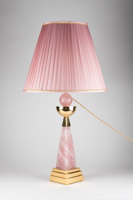 AIKO I ROSE QUARTZ LAMP BY ALEXANDRE VOSSION