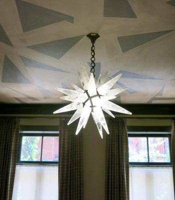 ROCK CRYSTAL STAR CHANDELIER.NEW-YORK