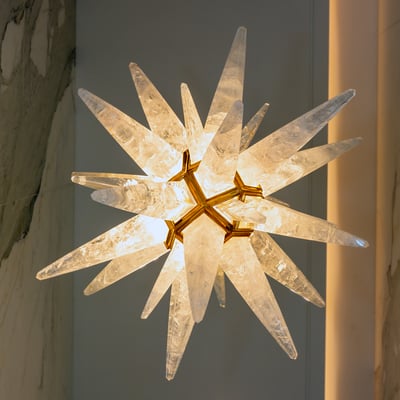 ROCK CRYSTAL STAR CHANDELIER.PARIS.AL-JAZEERA PERFUMES