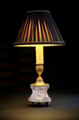 rock crystal lamps by Alexandre VOSSION