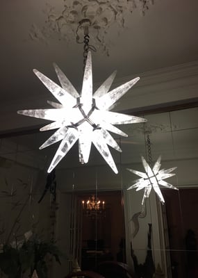 ROCK CRYSTAL STAR CHANDELIER.PARIS