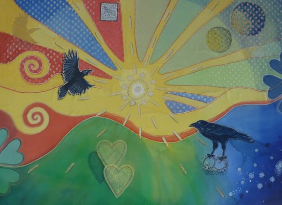 Körperseide, Kraftseide, 135x180cm, farbreise.ch, Marianne Iten Thürig