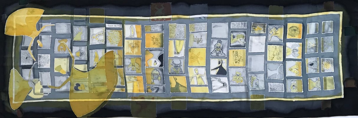 Schulterseide, 70x180cm, farbreise.ch, Marianne Iten Thürig