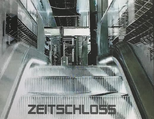 „Zeitschloss“ Digital Print auf Holzkörper - 25x20x4,5cm  2004