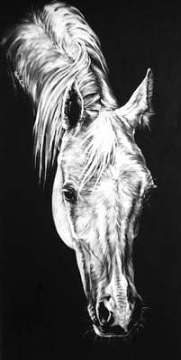 Acryl auf Leinwand 50 x 100 cm (Lebensgross)