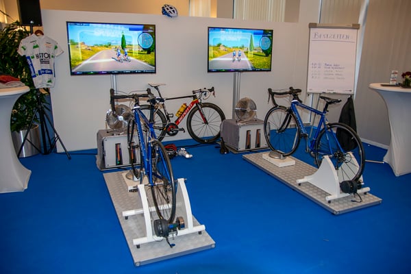 Rennradsimulator für spannende Rennen gegeneinander